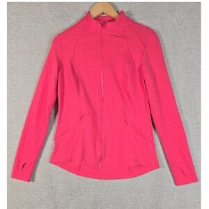 Spyder Active Womens Pink Full Zip Performance Jacket Thumbholes Size M